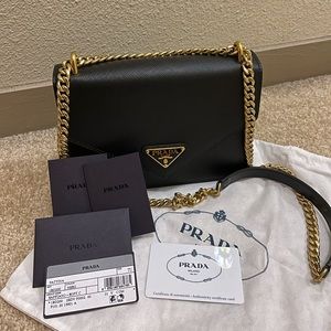 Prada Pattina Saffiano Leather Crossbody